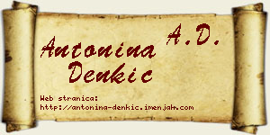 Antonina Denkić vizit kartica